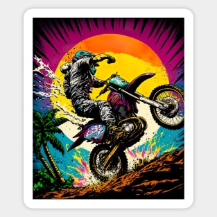 Dirt Bike With Orange Moon Sticker